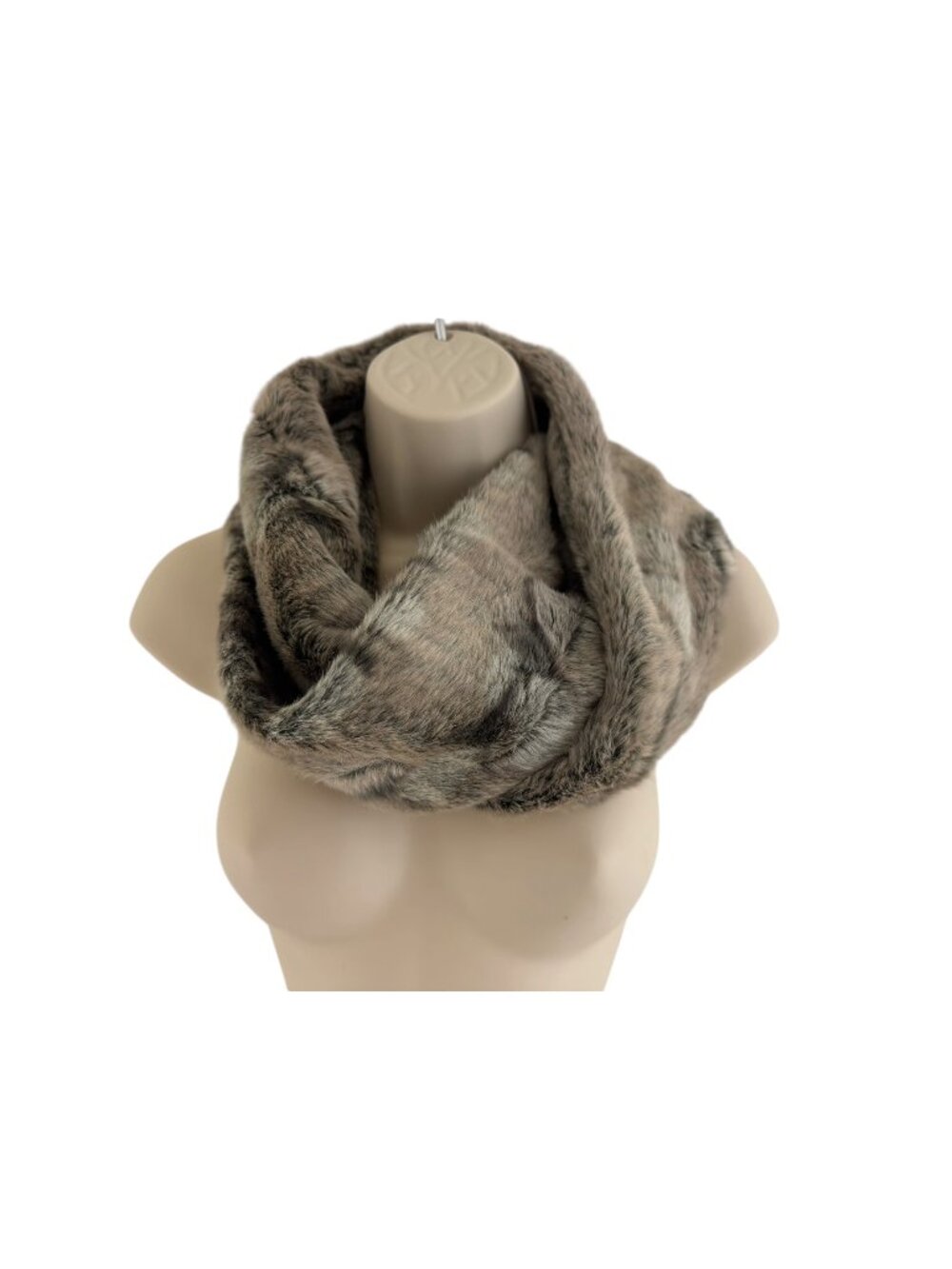 Chico's ONE SIZE Faux-Fur‎ Fox Animal Infinite Continuous Cowl Neck Scarf Winter